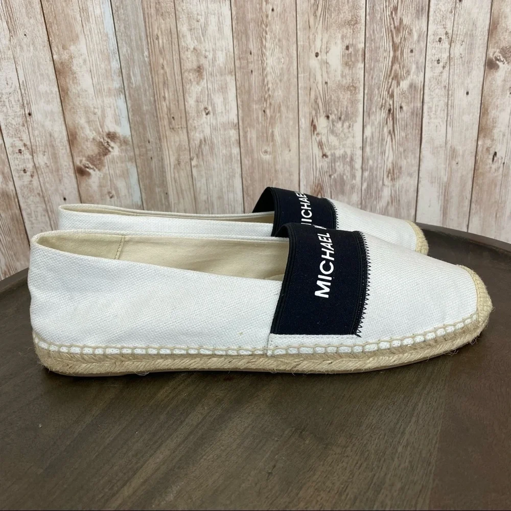 Michael Kors Zada Small Weave‎ Canvas Slip On Espadrille Size 6 Women